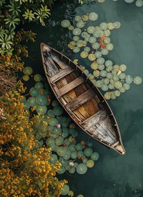Poszter 40x55cm Hajó a természet között