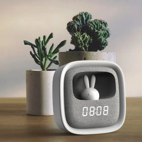 LED állítható éjjeli lámpa ébresztővel BUNNY LED/1,2W/5V 3000K