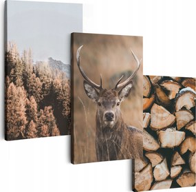 Vászonkép 180 cm *többféle minta* Nappali Falikép Triptichon