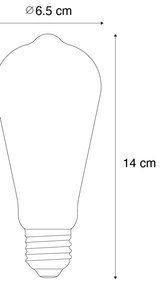 5 darabos E27 dimmelhető LED izzókészlet ST64 átlátszó 5W 600 lm 2700K
