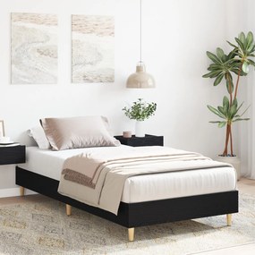 90x190 cm-es fekete tölgy merített fa ágykeret