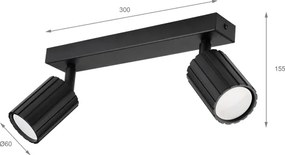 Brilagi - CRISPINA irányítható spotlámpa 2xGU10/10W/230V fekete