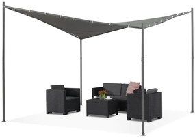 Majorca Garden Point 3,5 x 3,5 m-es antracit terasz pergola