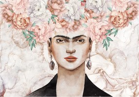 Fotótapéta Frida Kahlo Virágok Nő Hálószoba Nappali Tapéta 368x254