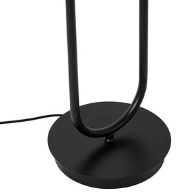 Art Deco állólámpa fekete füstüveggel 2-lámpás - Laura