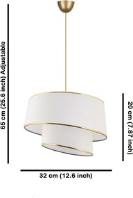 Barette - White, Gold