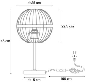 Modern asztali lámpa fekete - Sphaera