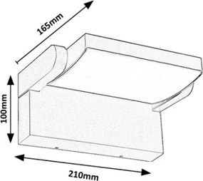 Brilagi - LED Kültéri fali lámpa ANKLE LED/18W/230V 4000K IP65
