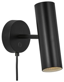 NORDLUX MIB 6 fali lámpa, fekete, GU10, max. 8W, 6cm átmérő, 61681003