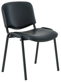 ISO bőr konferencia szék - fekete lábak, fekete
