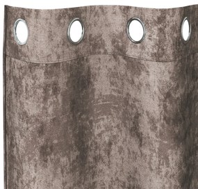 Bársony függöny szett 2 db szemfüggönnyel Kávé 245x140 cm