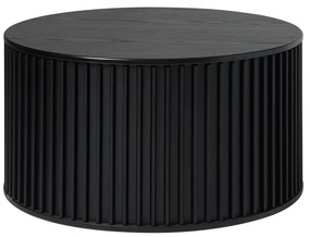 Fekete kerek dohányzóasztal ø 85 cm Siena – Unique Furniture
