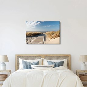 Kép - Homokos strand Langeoog szigetén, Németországban (90x60 cm)