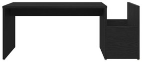 Fekete Tölgy Kávézó Asztal 90x45x35 cm Műgyanta