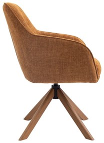 Narancssárga kárpitozott étkezőfotel szett 2 db-os Avola – Unique Furniture