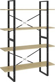 vidaXL négyszintes sonoma tölgy színű könyvszekrény 100 x 30 x 140 cm