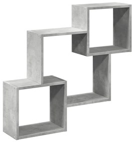 betonszürke szerelt fa faliszekrény 78 x 18 x 71 cm