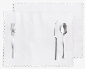 Goldea ünnepi teflonos reggeliző alátét - fehér alapon fényes négyzetek - 2db 30 x 40 cm