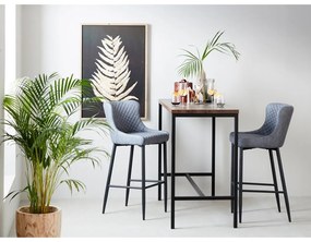 Szürke bőrutánzat bárszék (ülésmagasság 77 cm) Ottowa – Unique Furniture