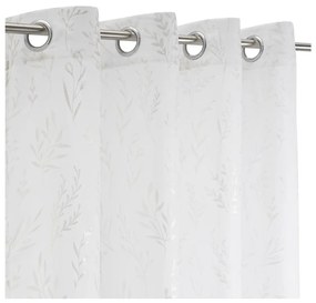 Fehér-ezüstszínű fényáteresztő függöny 140x260 cm Buds – Casa Selección