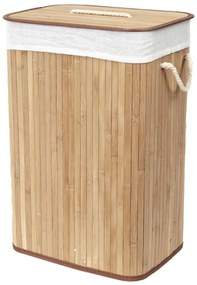 Compactor Bamboo szennyestartó kosár, szögletes,természetes