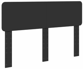 vidaXL Ágykeret fejtámlával fiókkal Fekete 150 x 200 cm Faanyag