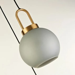 Searchlight 36632-3AC - Csillár zsinóron SNOWDROP 3xE27/60W/230V sárgaréz