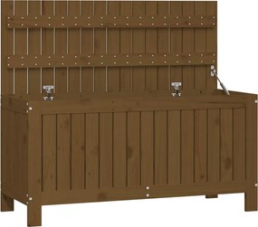 vidaXL mézbarna tömör fenyőfa kerti tárolóláda 108x42,5x54 cm