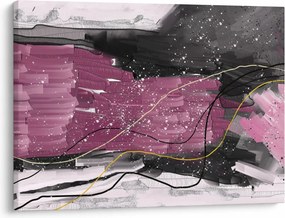 Kép - Rózsaszín-fekete absztrakció (70x50 cm)