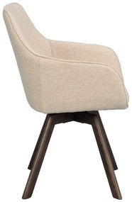Bézs kárpitozott étkezőfotel szett 2 db-os Alison – Rowico