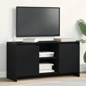 TV Szekrény Fekete Tölgy 102x37,5x52,5 cm Mérnöki Fa
