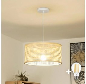 Brilagi - CERIA BOHO LED függőlámpa zsinóron 1xE27/40W/230V átm. 40 cm bambusz