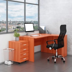 SimpleOffice 2 irodabútor szett, 140 cm, jobb, cseresznye