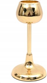 Gyertyatartó Fém Arany 25cm 1 Gyertyához Fényes