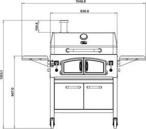 Avenberg RANGLER Multifunkciós grill füstőlővel