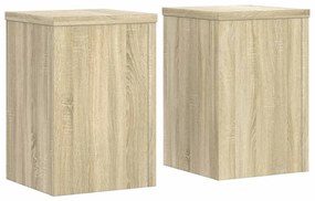2 db sonoma tölgy szerelt fa növénytartó állvány 25 x 25 x 35cm