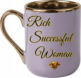 Elegáns Bögre Rich Successful Woman Arany Díszítés Prémium 330 Lila