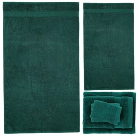 Sötétzöld frottír pamut törölköző és fürdőlepedő készlet 6 db-os Anti-Bacterial – Catherine Lansfield