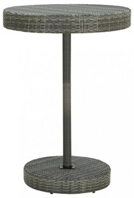 vidaXL 5 részes szürke polyrattan kerti bárszett párnákkal