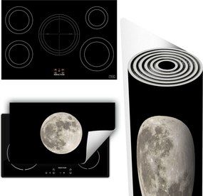 Vinil Tűzhelyvédő Szőnyeg Asztallap 90x52 fekete hold