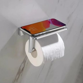 AREZZO design RONO WC papír tartó polccal, króm