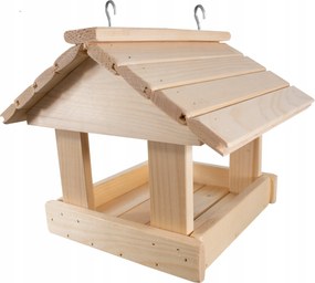 Robusztus fából készült madáretető etető