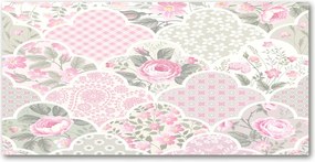 Konyhai panel Rózsák és díszek 120x60 cm Ragasztó