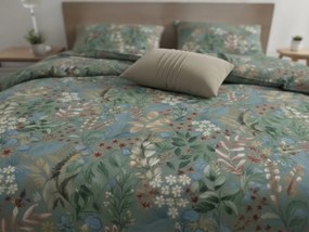 Renforcé pamut ágyneműhuzat LUNARIA zöld Ágyneműhuzat mérete: 2 db 70 x 90 cm | 200 x 220 cm