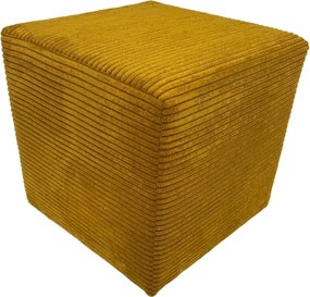 Négyzet alakú puff poso mustár szín