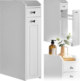 Keskeny fürdőszoba szekrény 2 fiók 4 szint ideális kis terekhez