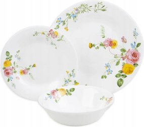 Ebédlő Szett Tányérok 18el 6 Személyes virág mintás Ajándék