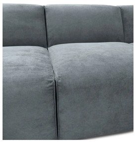 Szürke kordbársony sarokkanapé (jobb oldali) Sting – Scandic