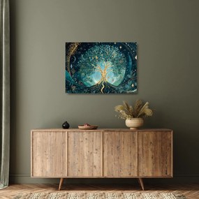Üveg kép – Életfa az univerzumban (70x50 cm)