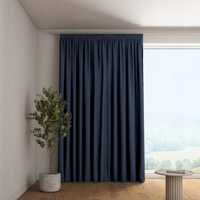 Függöny ráncoló szalaggal 1 db 140x260cm kék